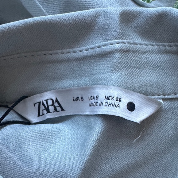 Zara Shirt and pants with Green beaded Leaf Design - Picture 12 of 12